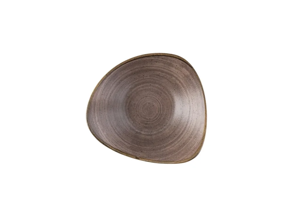 Offre Limitée Bol triangulaire Raw Brown porcelaine vitrifiée 18,5x18,5 cm Stonecast Raw Churchill