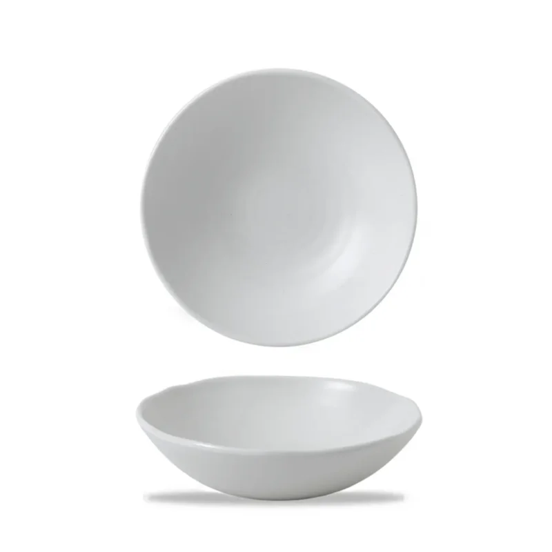 Usine Directe Saladier ovale blanc porcelaine vitrifiée 19,9 cm White Dudson