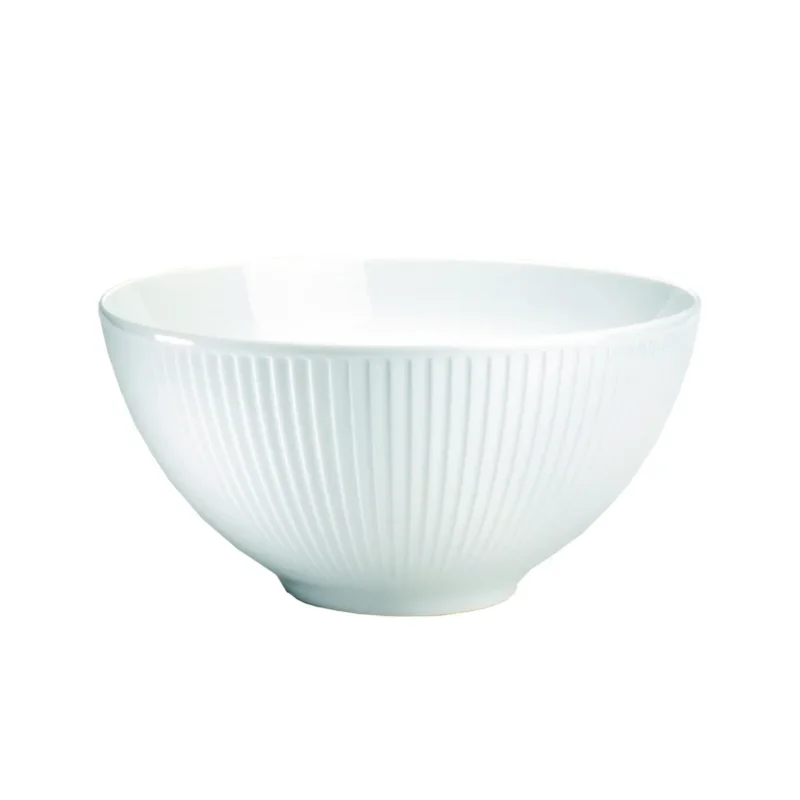 Nouvelle Collection Saladier rond blanc porcelaine culinaire Ø 20 cm Plisse Pillivuyt