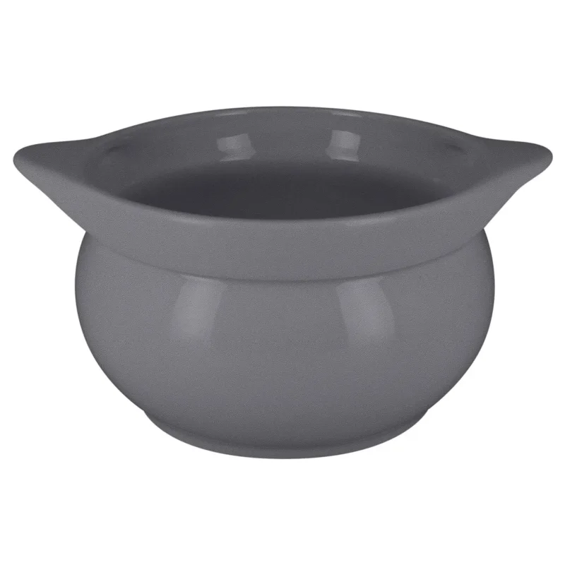 Soupière rond gris porcelaine vitrifiée Ø 15,7 cm Chefs Fusion Rak Authentique