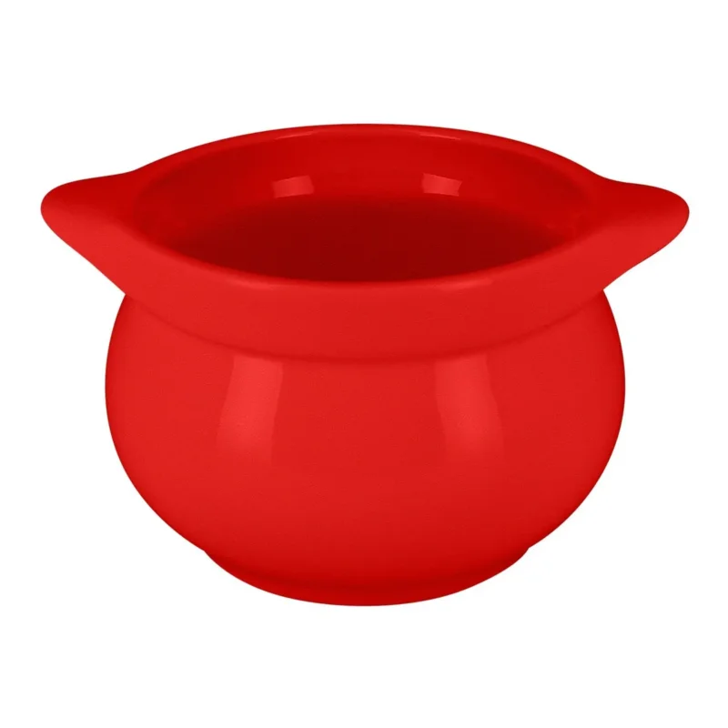 Soupière rond rouge porcelaine vitrifiée Ø 10,8 cm Chefs Fusion Rak Prix Bas