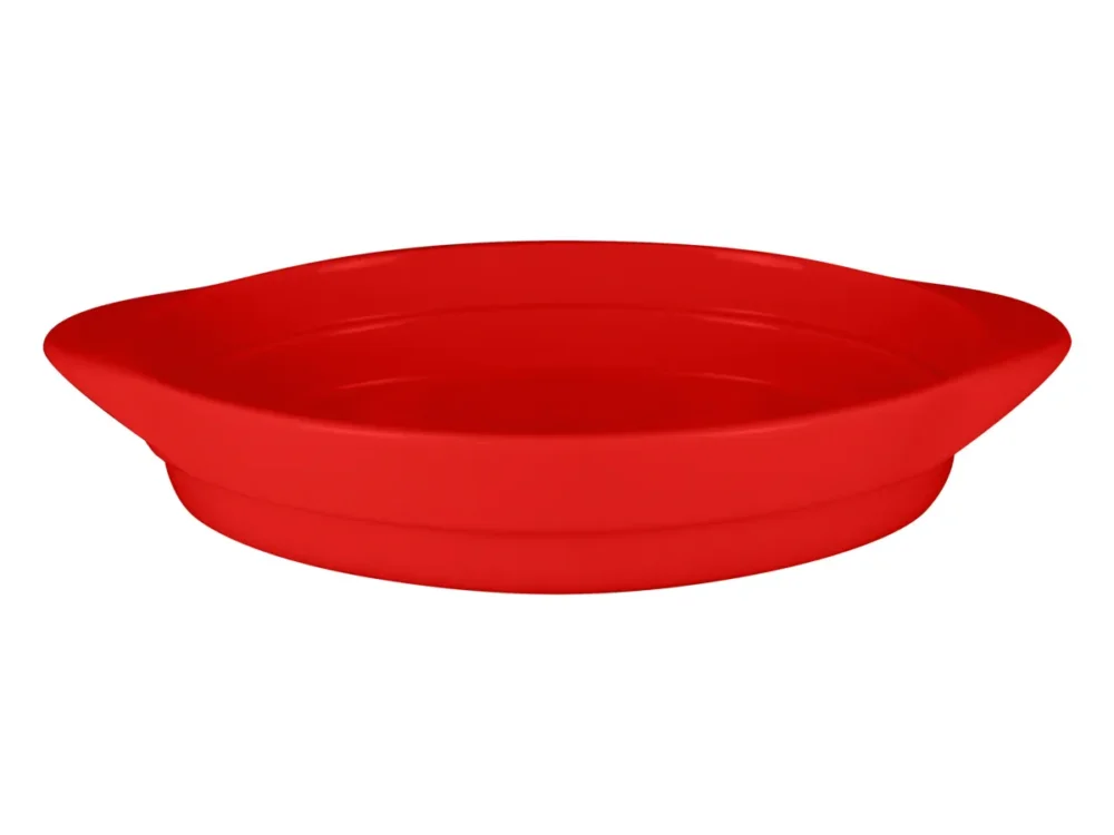 Produit De Marque Plat ovale rouge porcelaine vitrifiée 45,3x25 cm Chefs Fusion Rak