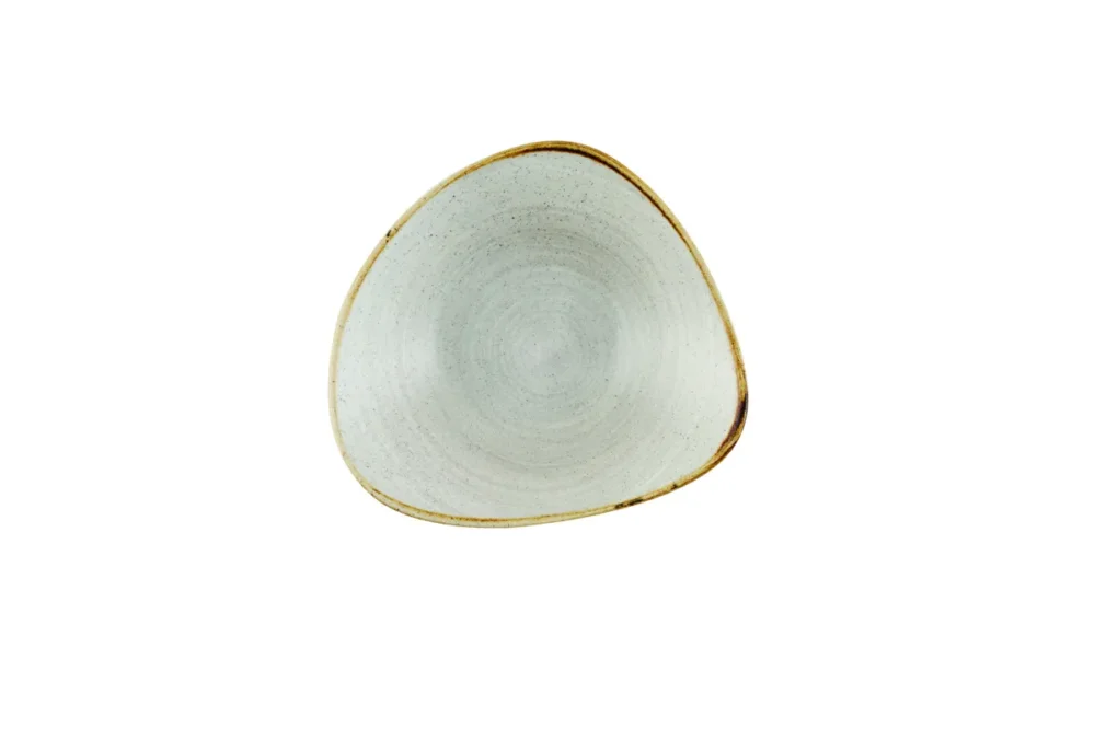 Usine Directe Bol triangulaire raw grey porcelaine vitrifiée 18,5x18,5 cm Stonecast Raw Churchill