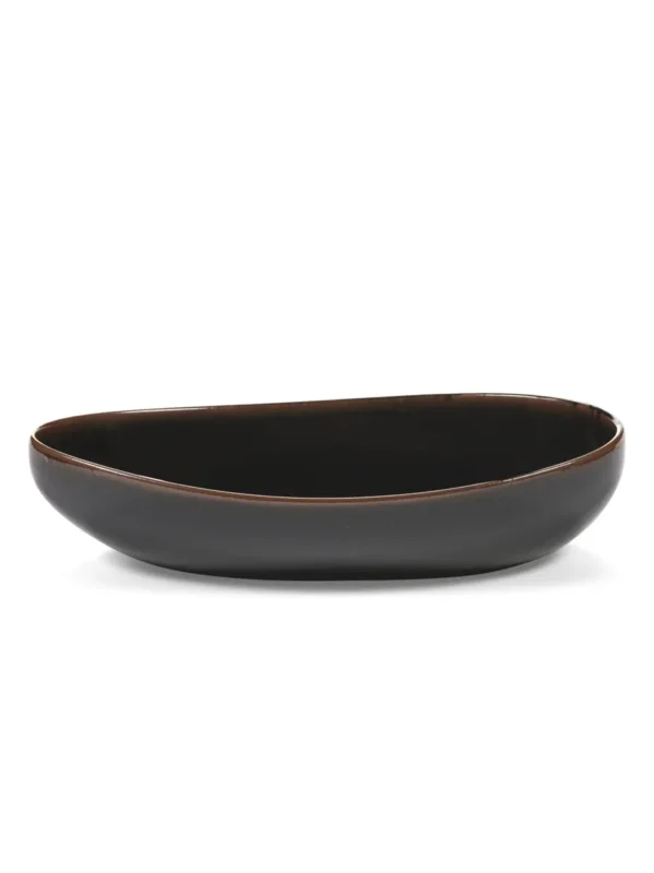 Offre Spéciale Bol ovale Brown grès émaillé 36 cm Out Of Lines Serax