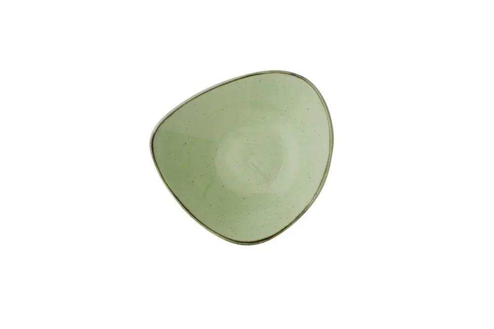 Bol triangulaire Sage Green porcelaine vitrifiée 23,5x23,5 cm Stonecast Sage Churchill Bon Plan