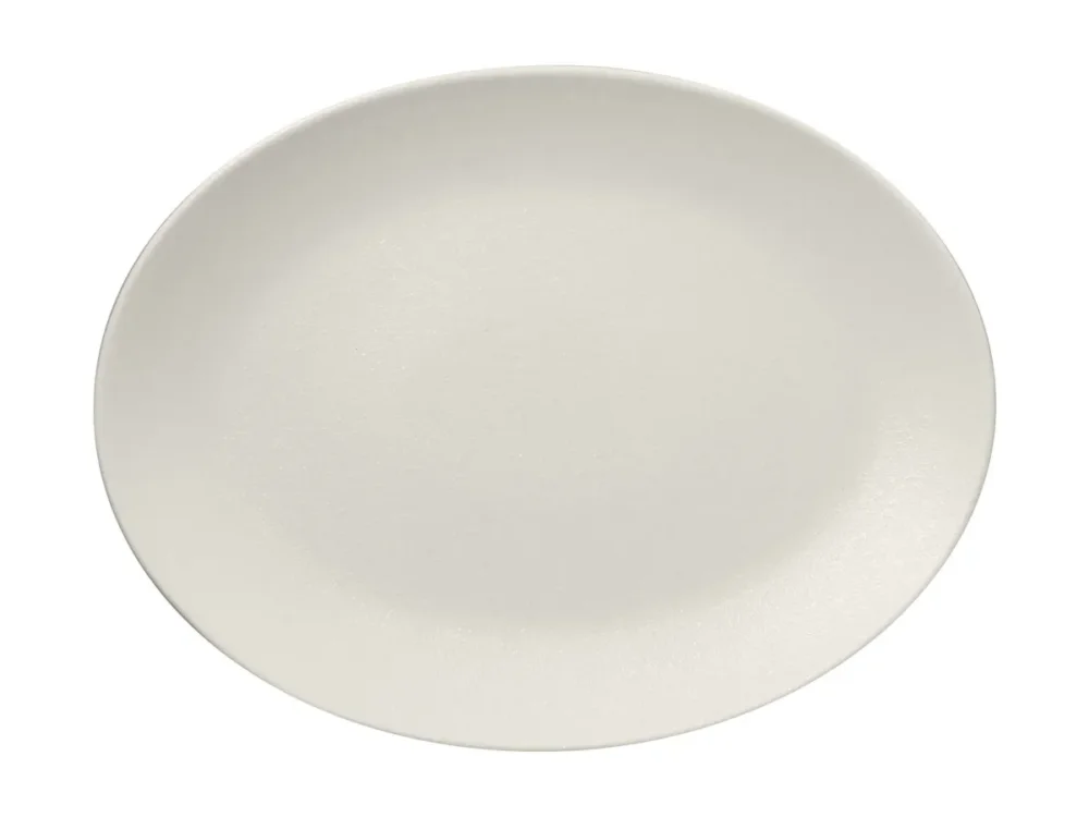 Plat ovale Blanc sable porcelaine vitrifiée 36 cm Neo Fusion Rak Produit De Marque