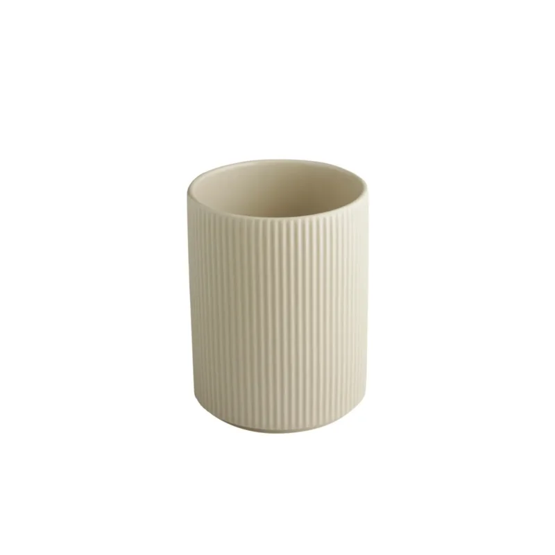 Pot haut rond beige porcelaine Ø 12,5 cm The Grid Aps Commander Vite