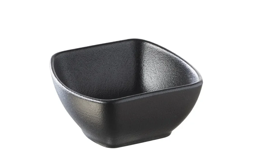 Populaire Ravier carré noir porcelaine culinaire 8 cm Club Revol