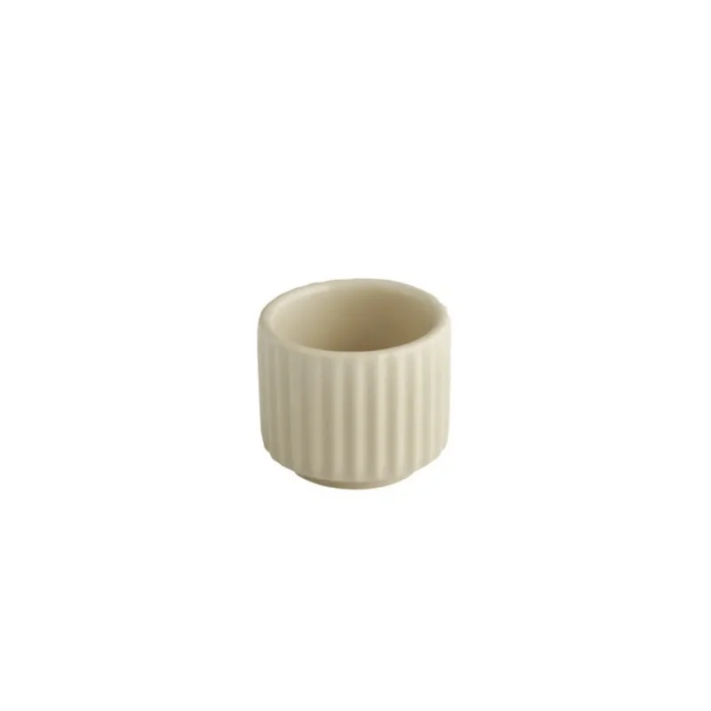 Pot rond beige porcelaine Ø 4,5 cm The Grid Aps Prix Réduit