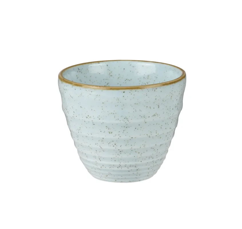 Pot rond bleu porcelaine vitrifiée Ø 8,3 cm Stonecast Duck Egg Churchill Top Vente