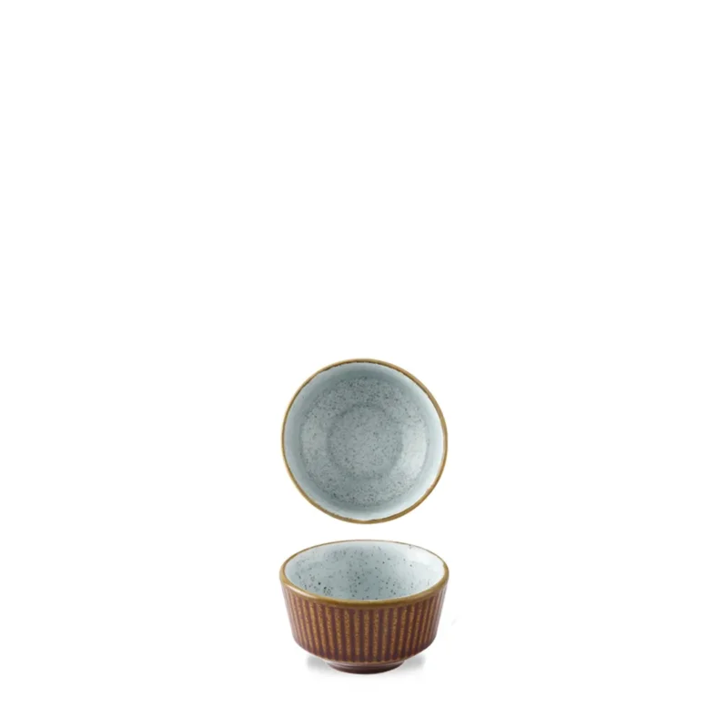 Pot à sauce rond brun porcelaine vitrifiée Ø 8 cm Stonecast Natural Churchill Quantité Limitée