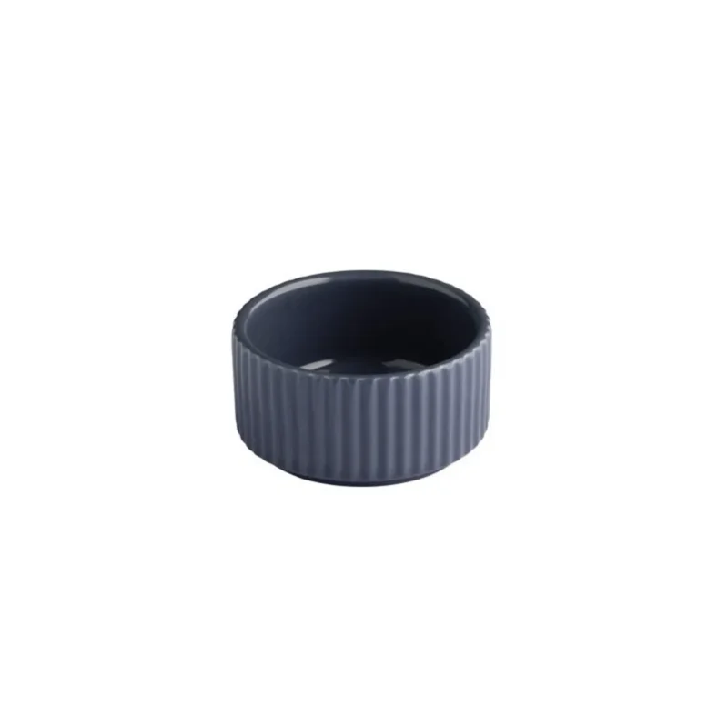 Pas Cher Pot rond bleu marine porcelaine Ø 7,5 cm The Grid Aps