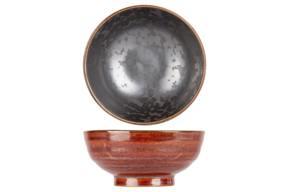 Mini pot rond brun porcelaine Ø 8 cm Elements Maroon Proof Soldes