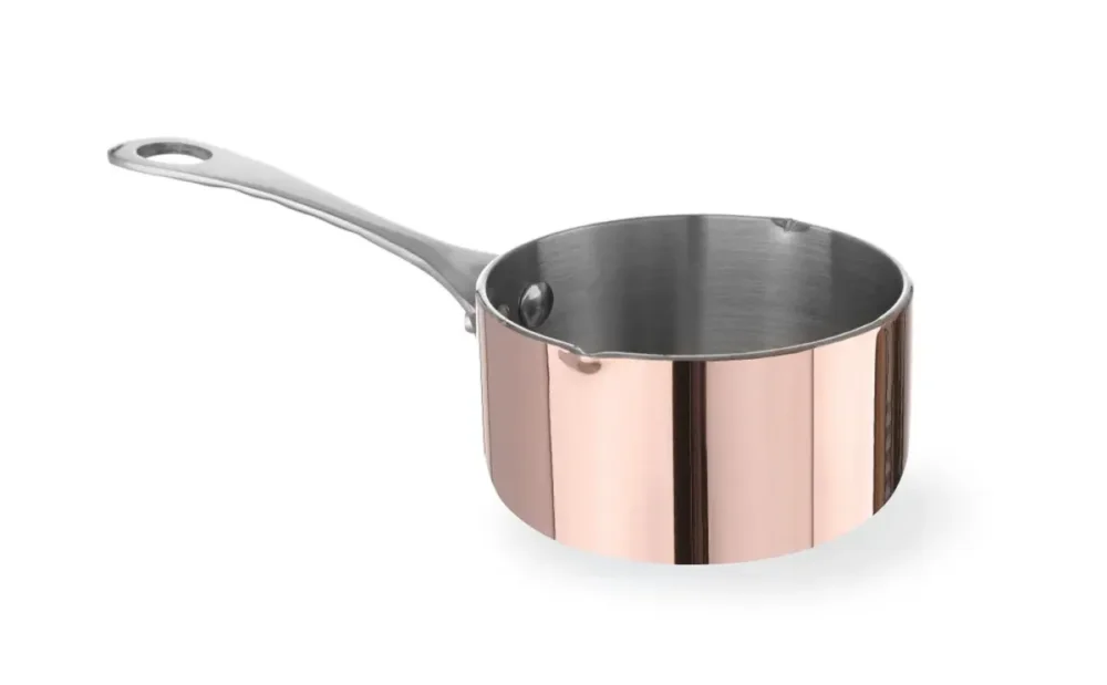 Prix Cassé Mini casserole cuivre aluminium inox Ø 7,5 cm 4 cm 18 cl Hendi