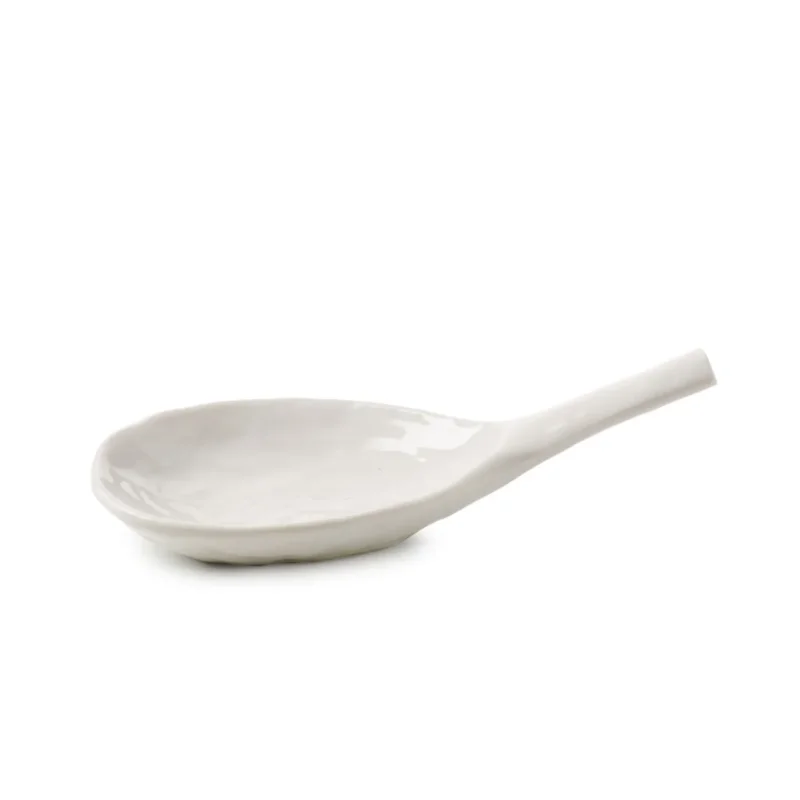 Cuillère amuse-bouche irrégulier Blanc albâtre porcelaine culinaire 9 cm Yli Revol Offre Du Jour
