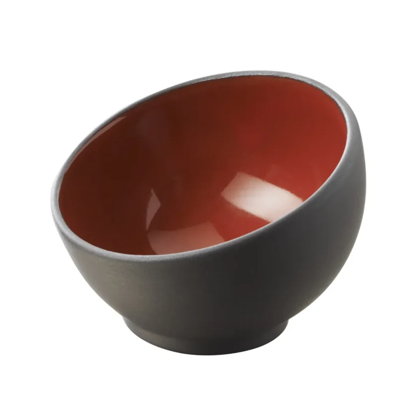 Bon Plan Mise en bouche rond rouge porcelaine culinaire Ø 7,5 cm Solid Revol