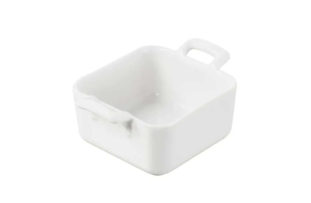 Mini plat carré blanc porcelaine culinaire 7x7 cm Belle Cuisine Revol Prix Bas