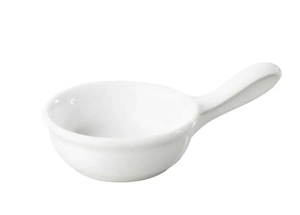 Poêlon rond blanc porcelaine culinaire Ø 6,4 cm Miniatures Revol Dernier Modèle