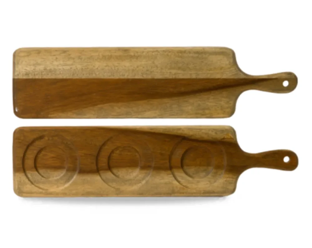 Offre Exclusive Planche rectangulaire marron acacia 46,9 cm Wood Dudson