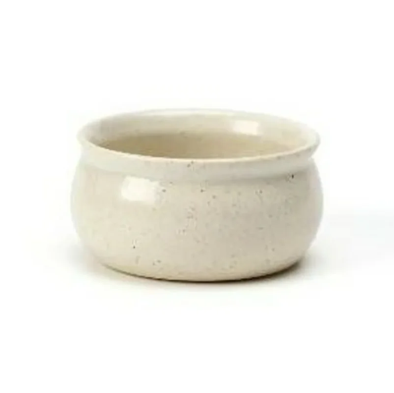 Beurrier rond écru grès émaillé Ø 7 cm Gres Couleur Pro.mundi Remise