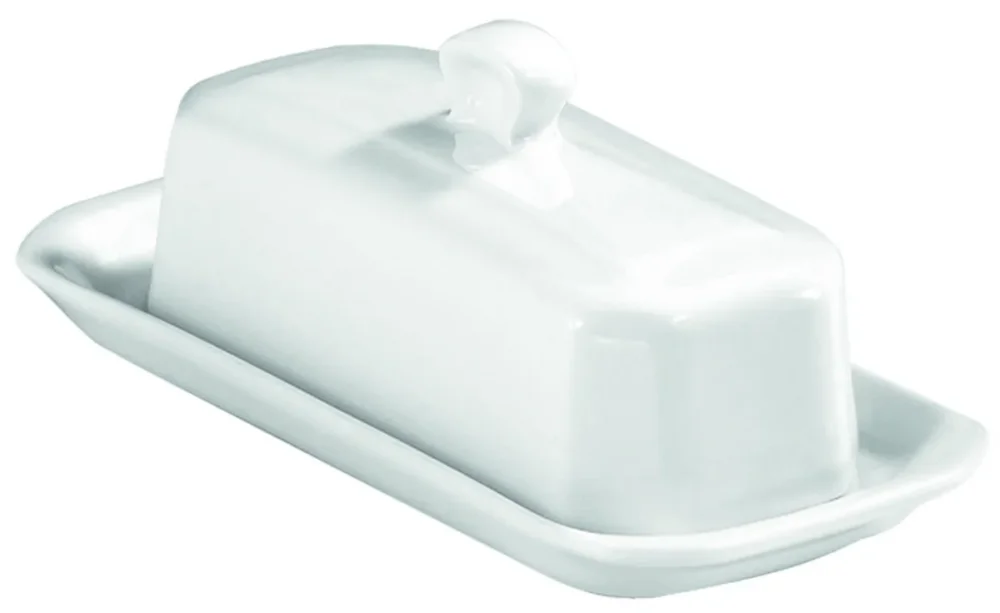 Top Vente Beurrier rectangulaire blanc porcelaine culinaire 19,3 cm Pillivuyt