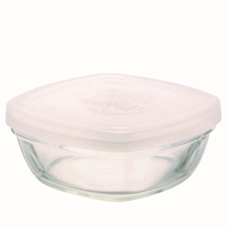 Offre Limitée Boîte avec couvercle carré transparent verre trempé 9,2 cm Freshbox Duralex