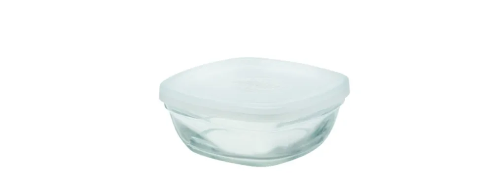 Boîte avec couvercle carré transparent verre trempé 11,2 cm Freshbox Duralex Offre Du Jour