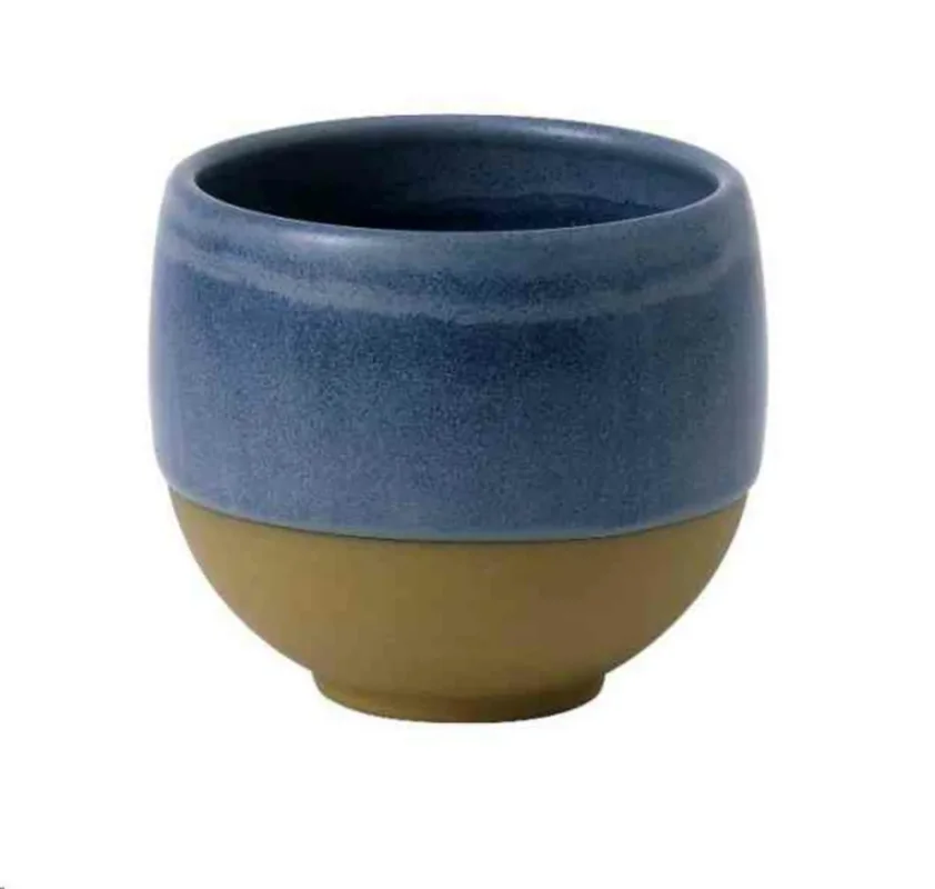 Pot à frites rond bleu porcelaine vitrifiée Ø 8,6 cm Emerge Oslo Churchill Satisfait Ou Remboursé