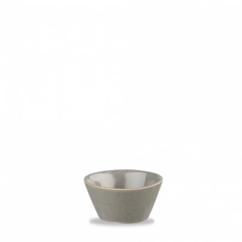 Pot à sauce rond gris porcelaine vitrifiée Ø 8 cm Stonecast Grey Churchill Livraison Express