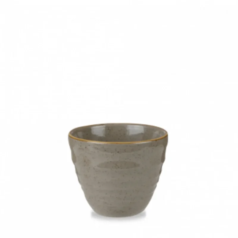 Pot a frites rond peppercorn porcelaine vitrifiée Ø 8,3 cm Stonecast Grey Churchill Commander Vite