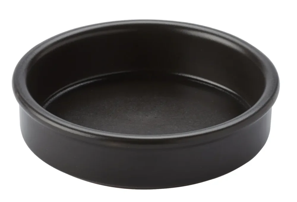 Petit Prix Assiette catalane rond noir terre cuite Ø 11,5 cm Catalane Pro.mundi