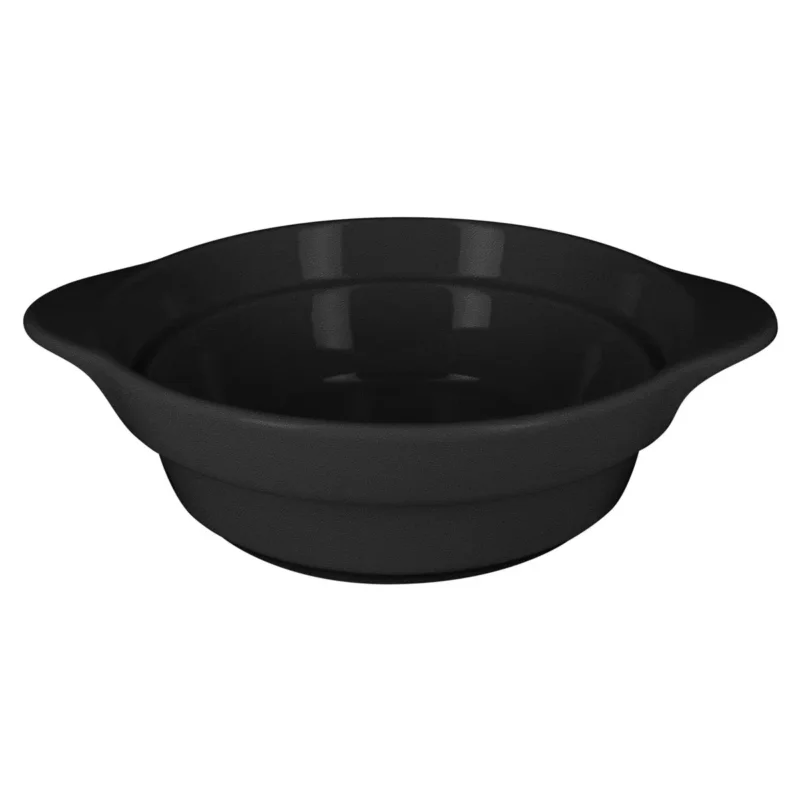 Offre Du Jour Cocotte rond noir porcelaine vitrifiée Ø 16 cm Chefs Fusion Rak