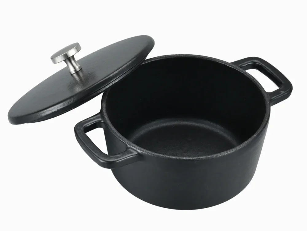 Mini cocotte avec couvercle fonte d'acier Sans revêtement Avec couvercle Ø 14 cm 0,8 L Cooko Seulement Aujourd’hui