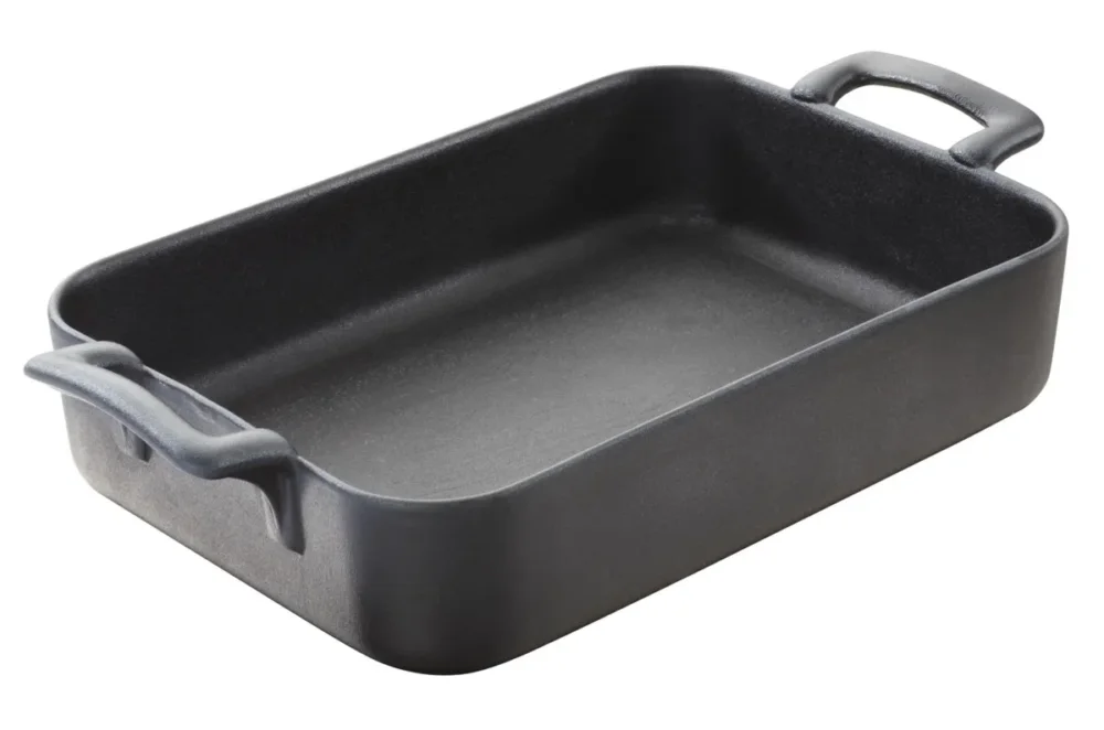 Plat rectangulaire noir porcelaine culinaire 19x12,5 cm Belle Cuisine Revol Promotion