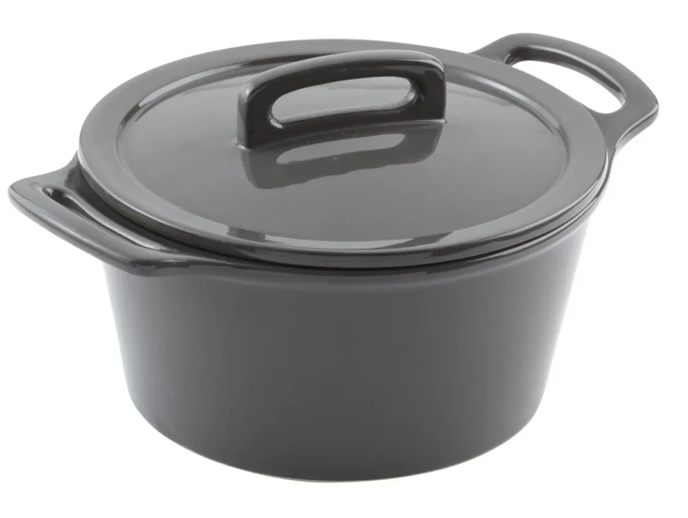Cocotte rond gris grès émaillé Ø 14 cm Bistronome Pro.mundi Haute Qualité
