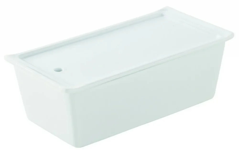 Soldes Terrine rectangulaire blanc porcelaine culinaire 24,2x11,4 cm Les Essentiels Revol