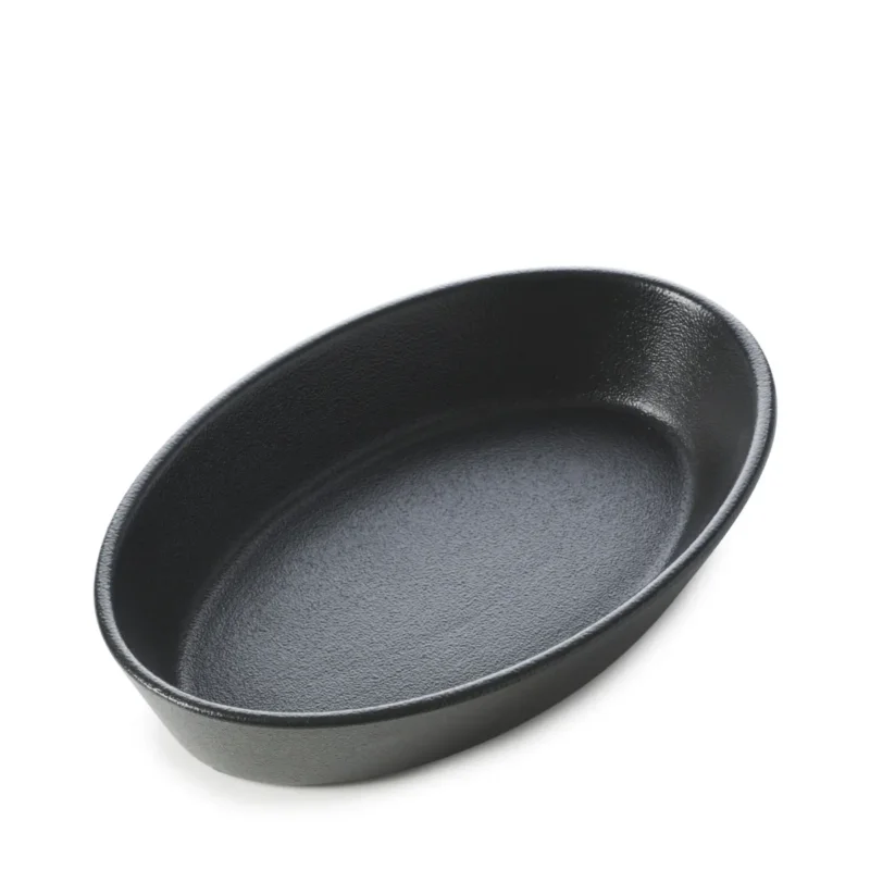 Plat sabot ovale noir porcelaine culinaire 22 cm French Classics Revol Solde