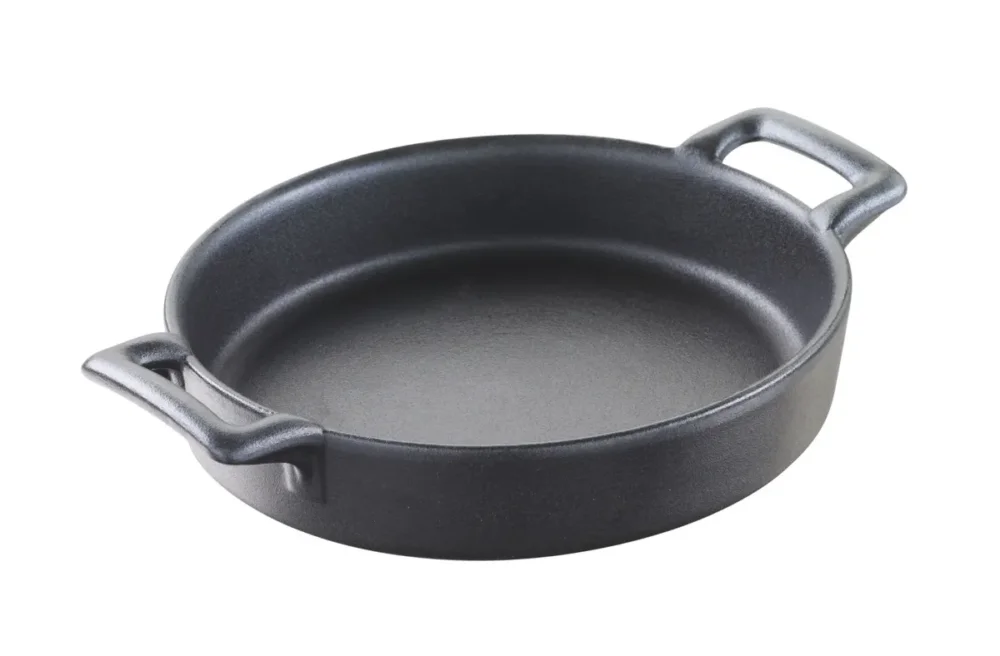 Cassolette ovale noir porcelaine culinaire 14,5x13 cm Belle Cuisine Revol Commander Vite