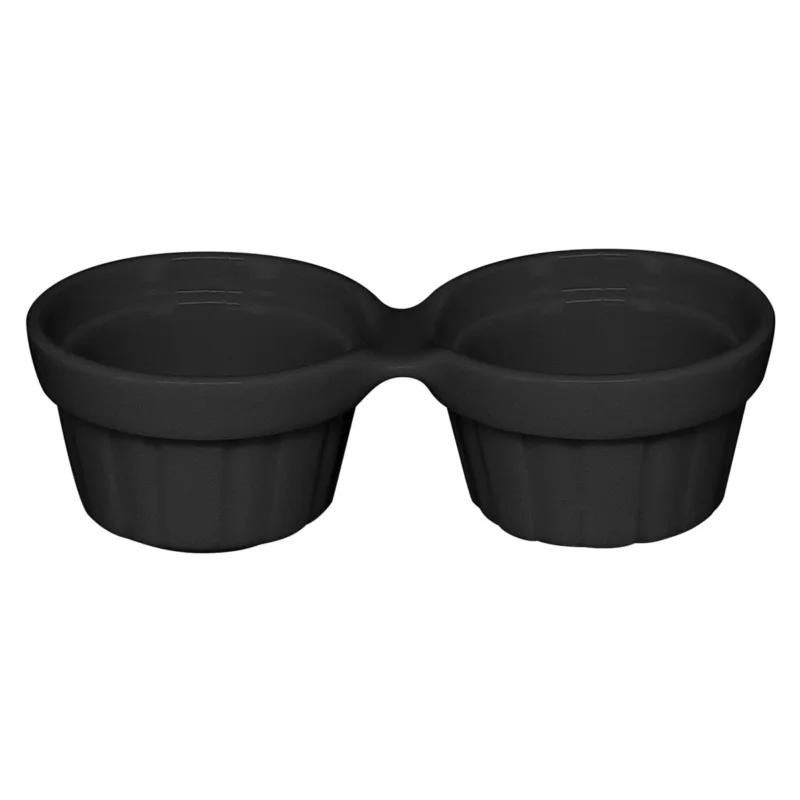Nouvelle Collection Ramequin rond noir porcelaine vitrifiée 13x6 cm Chefs Fusion Rak