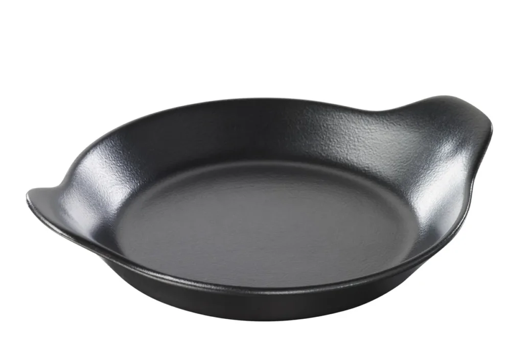 Acheter Direct Plat à oreilles rond noir porcelaine culinaire Ø 15 cm French Classics Revol