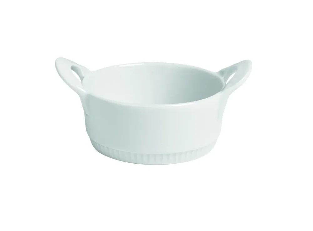 Cocotte sans couvercle rond blanc porcelaine culinaire Ø 11 cm Toulouse Pillivuyt Offre Du Jour