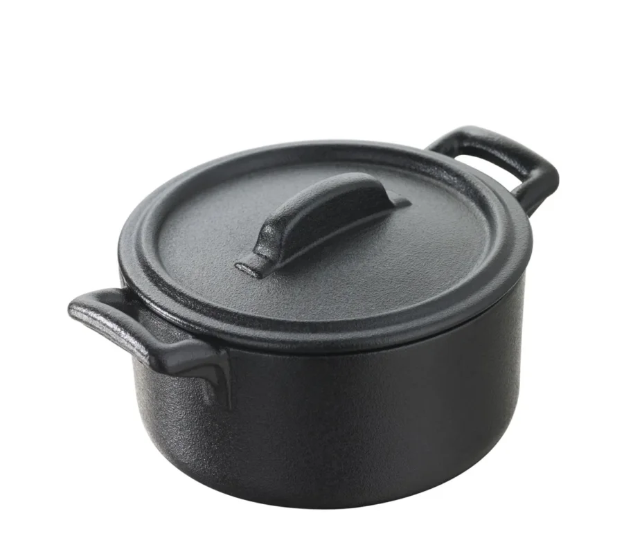 Cocotte rond noir porcelaine culinaire Ø 10 cm Belle Cuisine Revol Satisfait Ou Remboursé