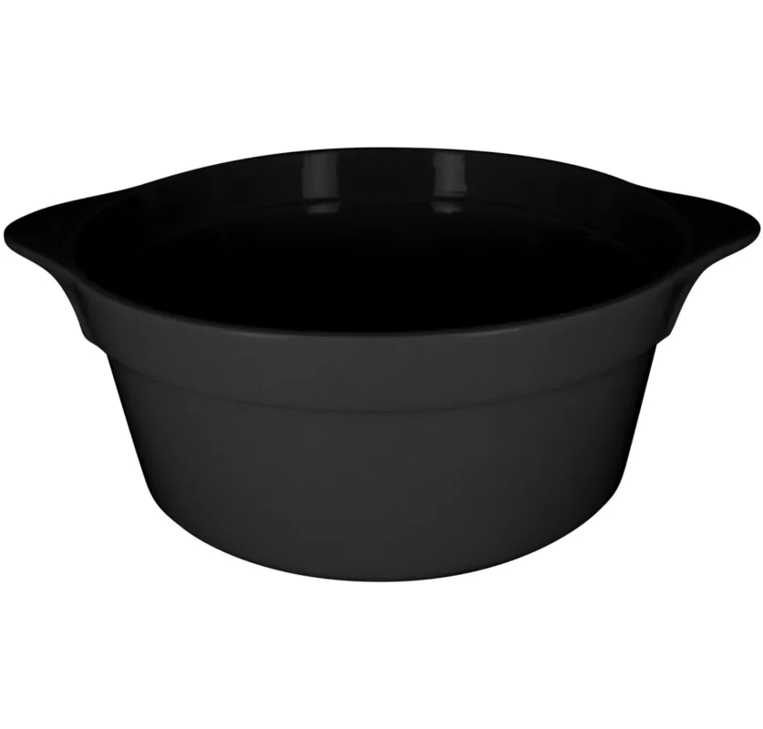 Meilleur Prix Cocotte rond noir porcelaine vitrifiée Ø 28,2 cm Chefs Fusion Rak