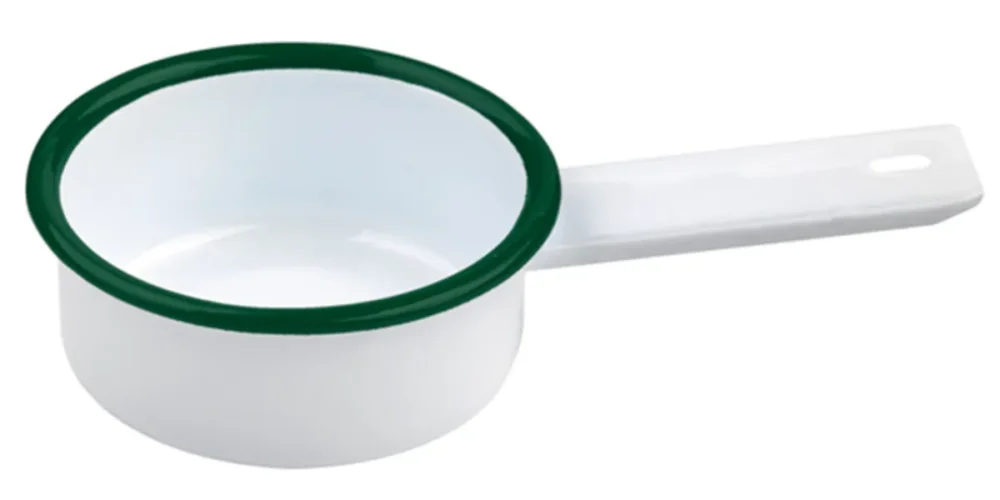 Haute Qualité Mini casserole blanc acier émaillé 9 cm Ø 9 cm