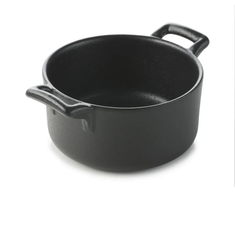 Commande En Gros Cocotte rond noir porcelaine culinaire Ø 10 cm Belle Cuisine Revol