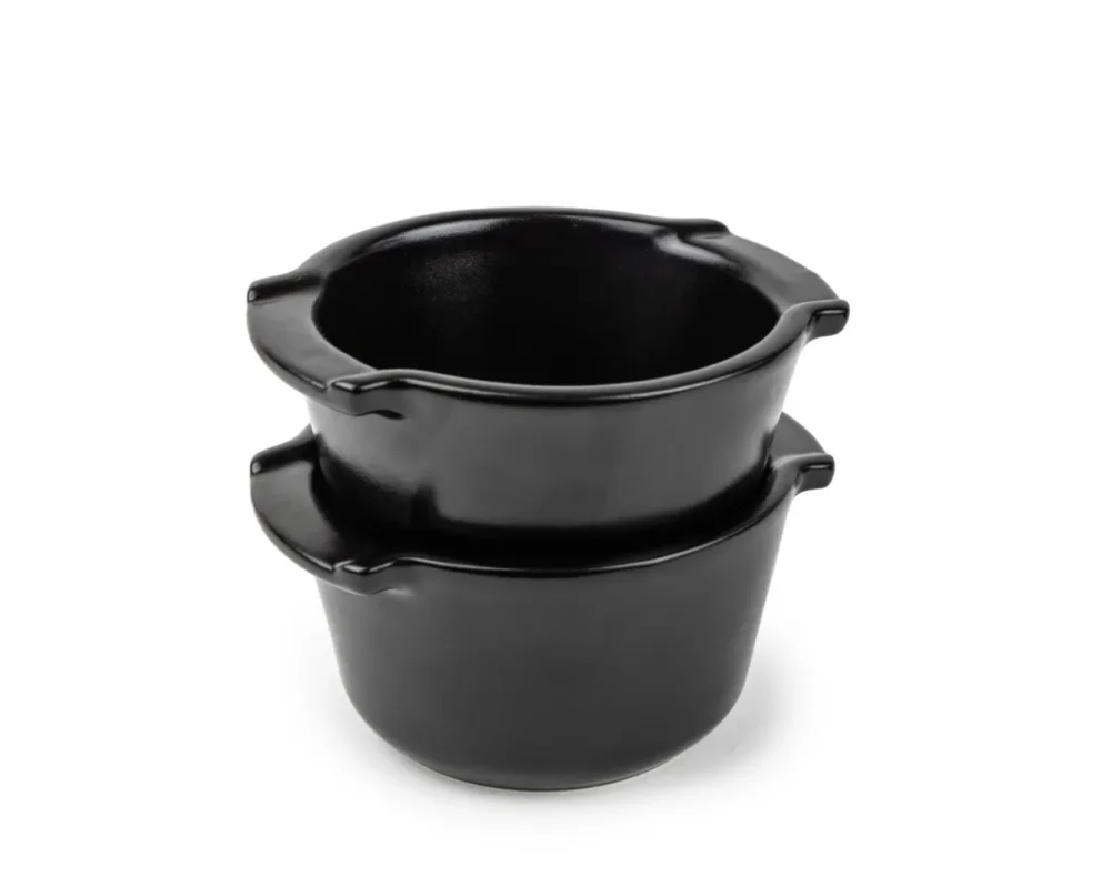 Plat à four rond noir porcelaine Ø 11 cm Appolia Peugeot Saveurs Prix Choc
