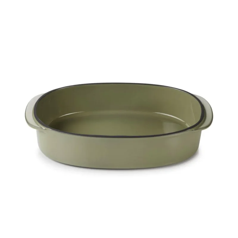 Petit Prix Plat ovale vert porcelaine culinaire 26 cmCaractère Revol