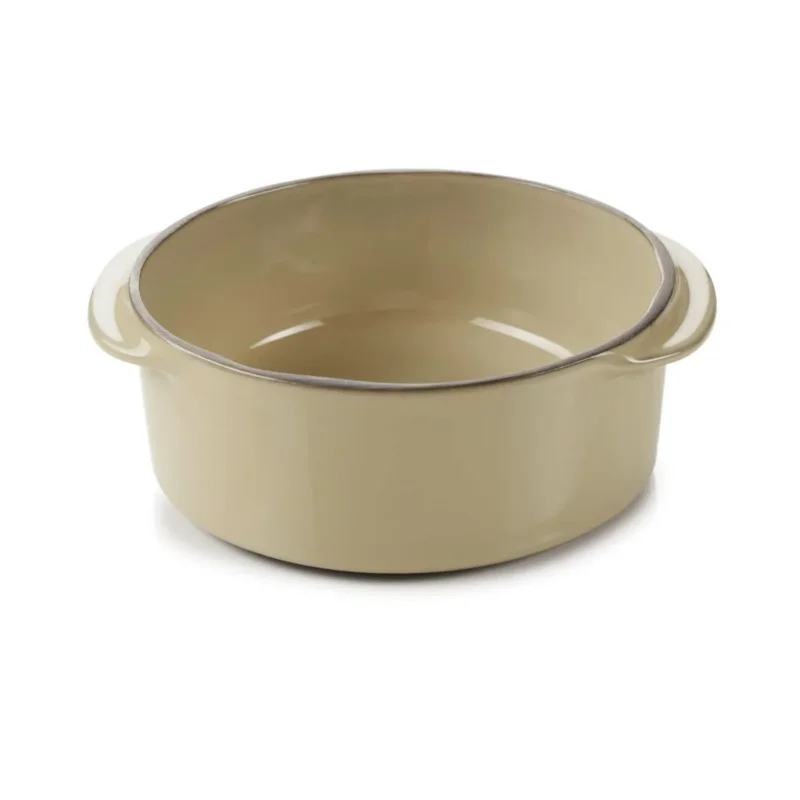 Cocotte sans couvercle rond beige porcelaine culinaire Ø 12 cmCaractère Revol Achat Immédiat