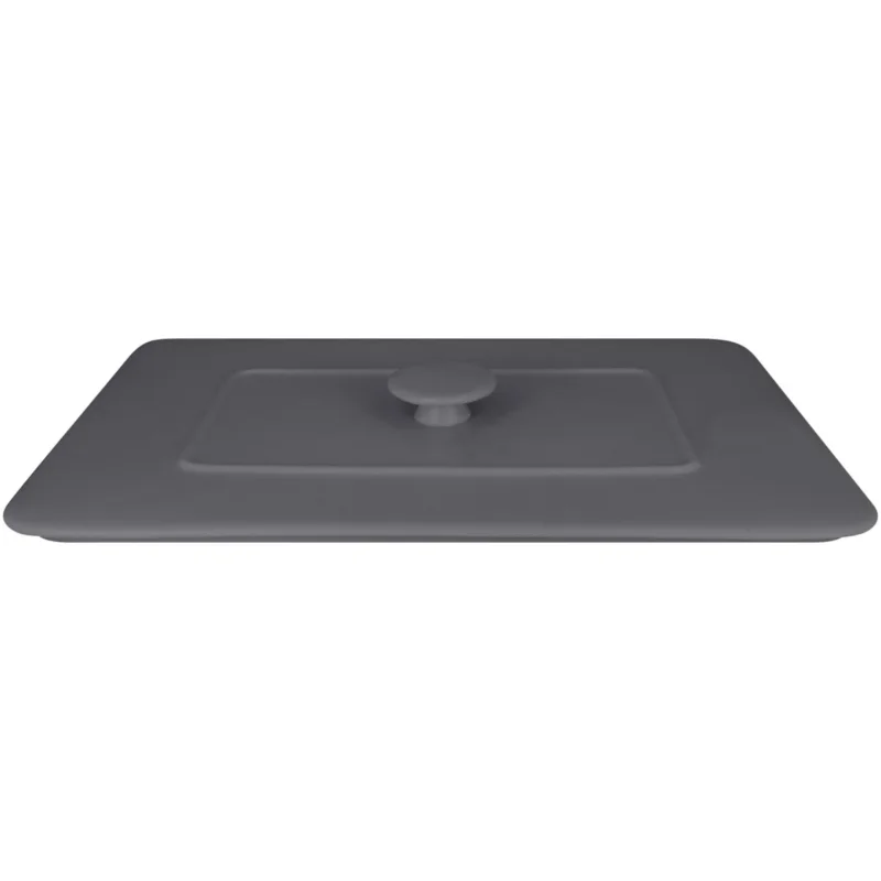 Vente Directe Couvercle pour terrine rectangulaire gris porcelaine vitrifiée 32x22 cm Chefs Fusion Rak
