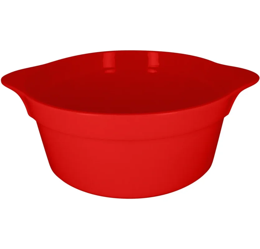 Seulement Aujourd’hui Cocotte rond rouge porcelaine vitrifiée Ø 28,2 cm Chefs Fusion Rak